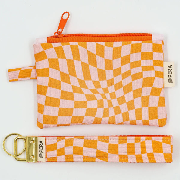 Peach Pit Zippered Wallet