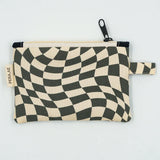 Monochrome Matrix Zippered Wallet