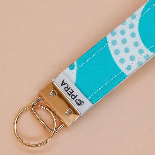 Green Denim Wristlet Keychain - Pera Atelier