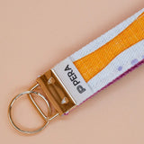 Mixed Colour Denim Wristlet Keychain - Pera Atelier