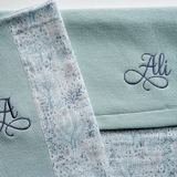 Organic muslin baby blanket and pillow set